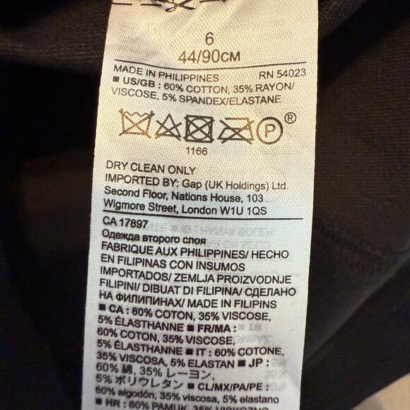 Women's Banana Republic Black Short Sleeve Shift Dress Size 6 NEW - Picture 7 of 8